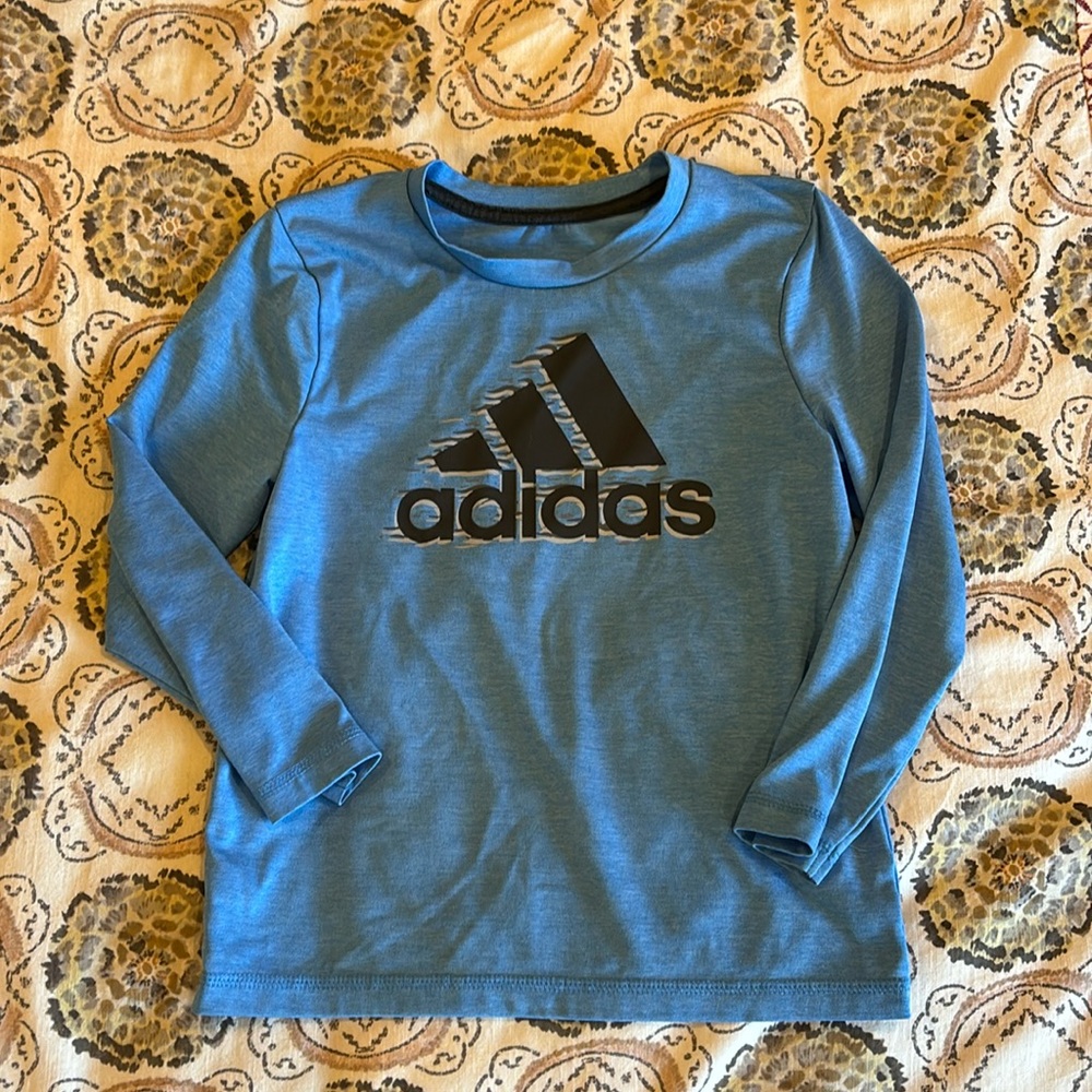 Blue addidas long sleeve shirt